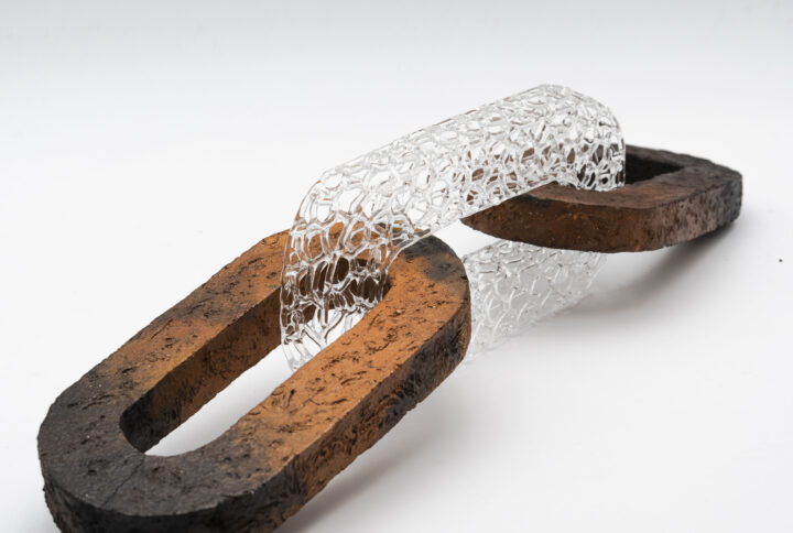 Œuvre d'art en verre