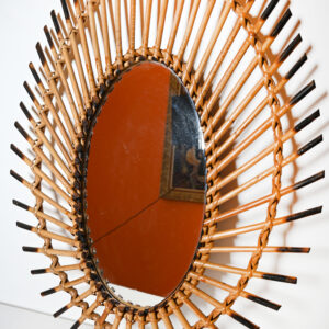 miroir rotin
