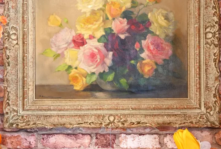 Tableau fleurs peinture à l'huile