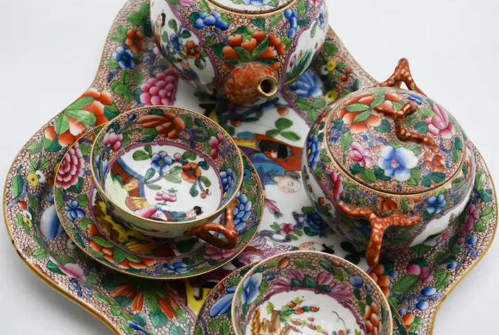 service à thé, service à thé en porcelaine, service à thé ancien